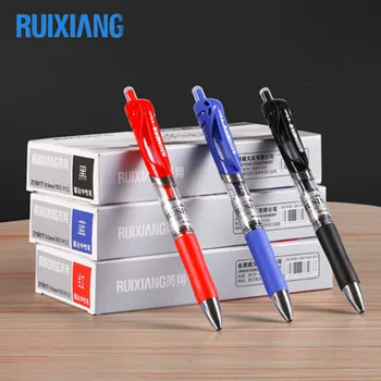 12pcs Ruixiang Press Gelpen Bullet 0.5mm High Quality Blue Black Red School Office Stationery Signature Gel Ink Pen Business Pen
12pcs Ruixiang Press Gelpen Bullet 0.5mm High Quality Blue Black Red School Office Stationery Signature Gel Ink Pen Business Pen
