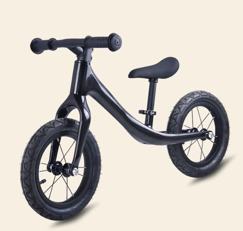 Flash Deal 2019 Carbon Fiber Children complete bike 12inch Kids Balance Bike No Pedal Baby Bicycle Fits children from 18 months to 6 years 28