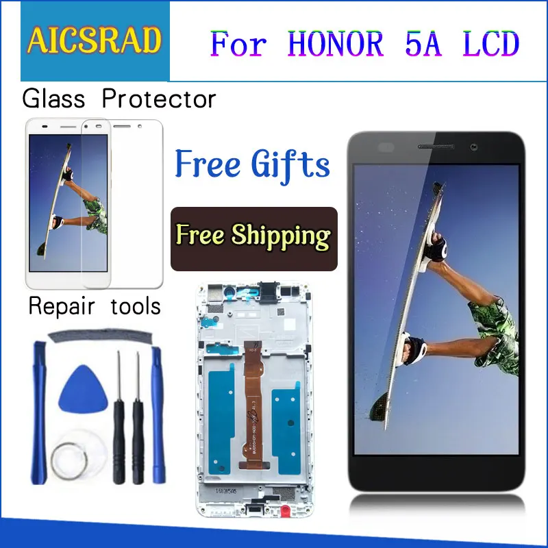 LCD Display Touch Screen For Huawei Y6 II 2 CAM-L21 Honor 5A Digitizer Sensor Panel Assembly 5.5 inch Frame with Free Tools
LCD Display Touch Screen For Huawei Y6 II 2 CAM-L21 Honor 5A Digitizer Sensor Panel Assembly 5.5 inch Frame with Free Tools