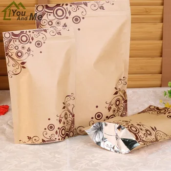 50 Pcs Stand up Kraft Paper Bag Food Zip Lock Storage Bags Tea Coffee Gift Printed Packing Stand Pouch
50 Pcs Stand up Kraft Paper Bag Food Zip Lock Storage Bags Tea Coffee Gift Printed Packing Stand Pouch