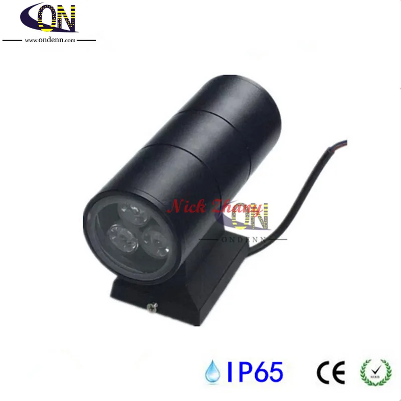 Wholesale price 6W LED wall lamp double 2X3W side up and down light outdoor waterproof porch lights AC85-265V Free Shipping | Освещение