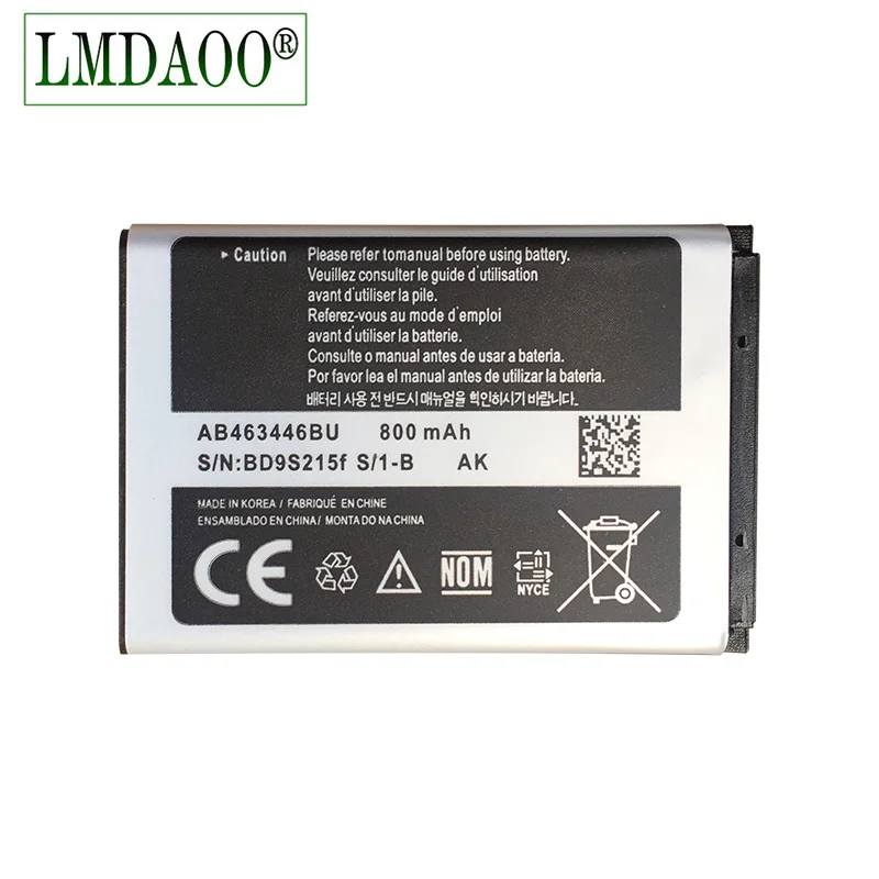 AB463446BU Battery for Samsung SGH SGH-E251,SGH-E258,SGH-E350,SGH-E428,SGH-E500,SGH-E900,SGH-E908,SGH-M620
AB463446BU Battery for Samsung SGH SGH-E251,SGH-E258,SGH-E350,SGH-E428,SGH-E500,SGH-E900,SGH-E908,SGH-M620