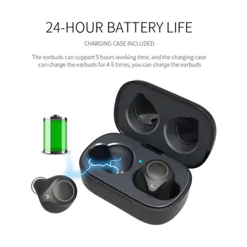 Bluetooth 5.0 Wireless Earbuds Apt-X Audio 24H Playtime 3D Stereo Headset Deep Base Audio In-Ear Bluetooth Earphone Built-in Mic
Bluetooth 5.0 Wireless Earbuds Apt-X Audio 24H Playtime 3D Stereo Headset Deep Base Audio In-Ear Bluetooth Earphone Built-in Mic