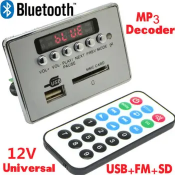 DC 12V Bluetooth MP3 WMA WAV decoder board Audio SD card/ USB music player display panel FM radio AUX FOR Car Amplifier
DC 12V Bluetooth MP3 WMA WAV decoder board Audio SD card/ USB music player display panel FM radio AUX FOR Car Amplifier
