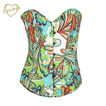 Green Floral Overbust Corset Clubwear Lace Up Boned Vintage Bustier Top Jeans Overbust Corselet+G-string
Green Floral Overbust Corset Clubwear Lace Up Boned Vintage Bustier Top Jeans Overbust Corselet+G-string