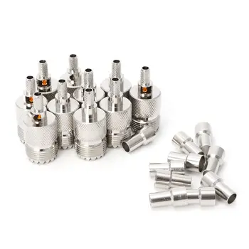 10 Set UHF Female Jack SO239 Crimp RF Coax Connector Adapter For RG58 RG142 RG400 LMR195 Cable New 2019
10 Set UHF Female Jack SO239 Crimp RF Coax Connector Adapter For RG58 RG142 RG400 LMR195 Cable New 2019