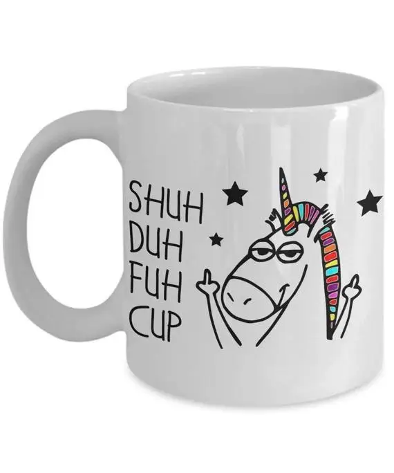 Shuh Duh Fuh Cup Unicorn Coffee Mug,Coworker Office Birthday Christmas Gift,Funny White Ceramic Coffee Mug Milk Cup For Kid
Shuh Duh Fuh Cup Unicorn Coffee Mug,Coworker Office Birthday Christmas Gift,Funny White Ceramic Coffee Mug Milk Cup For Kid