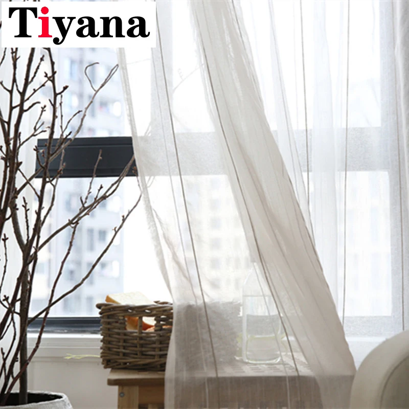 White Striped Sheer Curtains for Living Room Tulle Panel kitchen Window Screening Cafe Hotel Balcony Decor P209D3
White Striped Sheer Curtains for Living Room Tulle Panel kitchen Window Screening Cafe Hotel Balcony Decor P209D3