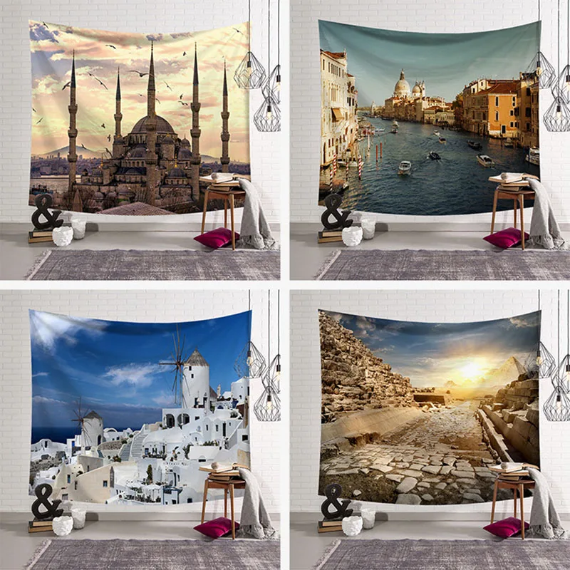 Venice Big Ben Tapestry Egyptian Pyramids Wall Hanging Tower Bridge Decoration Accessories Hagia Sophia Blanket 200cm Polyester
Venice Big Ben Tapestry Egyptian Pyramids Wall Hanging Tower Bridge Decoration Accessories Hagia Sophia Blanket 200cm Polyester