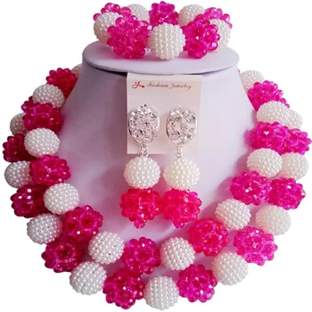 Beautiful Fuchsia Pink White African Style Crystal Women Necklace Sets for Anniversary 2C-ZZSJ-36
Beautiful Fuchsia Pink White African Style Crystal Women Necklace Sets for Anniversary 2C-ZZSJ-36