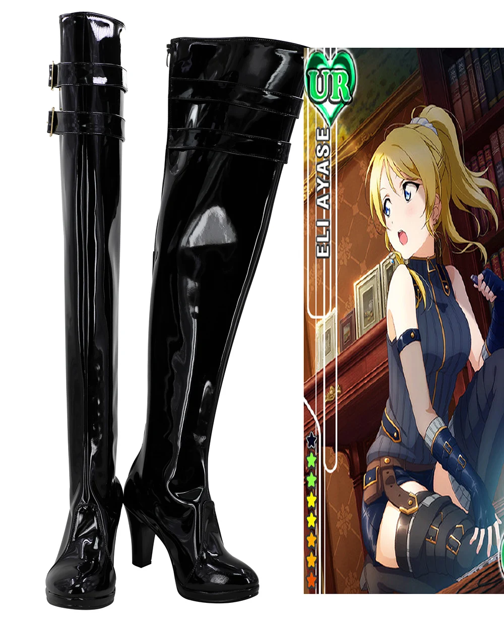 Love Live Eli Ayase Cosplay Boots Black High Heel Shoes Custom Made Unisex Halloween Party Cosplay
Love Live Eli Ayase Cosplay Boots Black High Heel Shoes Custom Made Unisex Halloween Party Cosplay