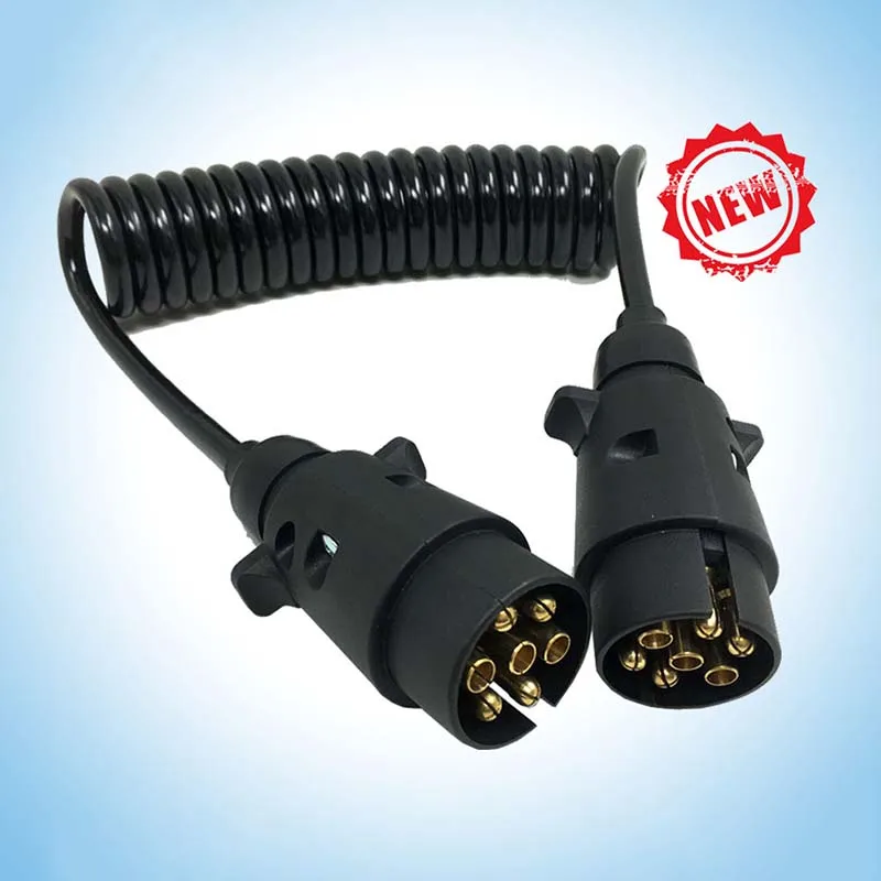 7 Pin Car Towing Trailer Cable 12V Truck Electrical Connector Cable Spring Trailer Couplings Circuit Plug Socket Tester Adapter
7 Pin Car Towing Trailer Cable 12V Truck Electrical Connector Cable Spring Trailer Couplings Circuit Plug Socket Tester Adapter