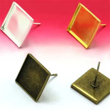 50 12x12mm square earrings/ear pins tray for glass resin DIY earrings jewelry discovery
50 12x12mm square earrings/ear pins tray for glass resin DIY earrings jewelry discovery