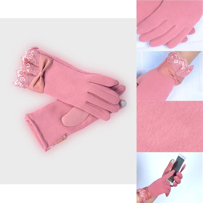 Fashion 1Pair Fashion Women Winter Lace Bow Gloves Phone Touches Screen Outdoor Wrist Mittens Warm Ladies Gloves HSJ88
Fashion 1Pair Fashion Women Winter Lace Bow Gloves Phone Touches Screen Outdoor Wrist Mittens Warm Ladies Gloves HSJ88