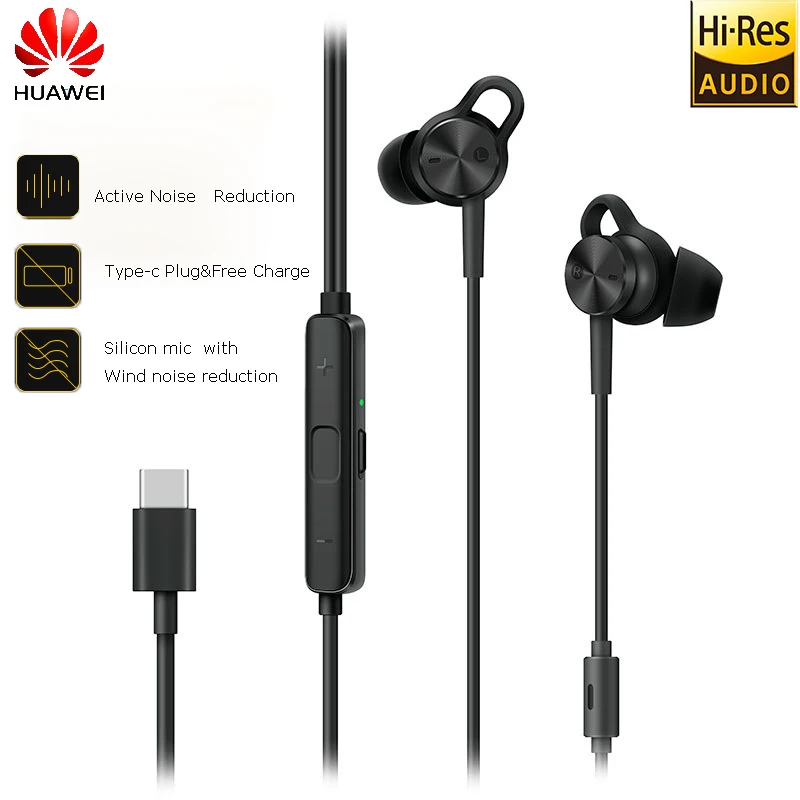 HUAWEI Active Noise Reduction Headset Typ-c Immunity From Charging Earphone Hi-Res Quality Music Mate 10 20 RS P20 Pro Honor V10
HUAWEI Active Noise Reduction Headset Typ-c Immunity From Charging Earphone Hi-Res Quality Music Mate 10 20 RS P20 Pro Honor V10