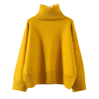 Autumn Winter Women Sweater Turtleneck Solid Color Sweater 2017 Loose Large Size Thick Knitted Sweater Pullover Coat YP0710
Autumn Winter Women Sweater Turtleneck Solid Color Sweater 2017 Loose Large Size Thick Knitted Sweater Pullover Coat YP0710