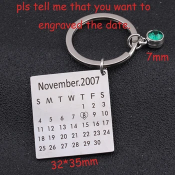 Fashion Calendar Birthstone Keychain Can Personalized Custom Date For Girlfriend Lovers' Couple Birthday Anniversary Gift
Fashion Calendar Birthstone Keychain Can Personalized Custom Date For Girlfriend Lovers' Couple Birthday Anniversary Gift