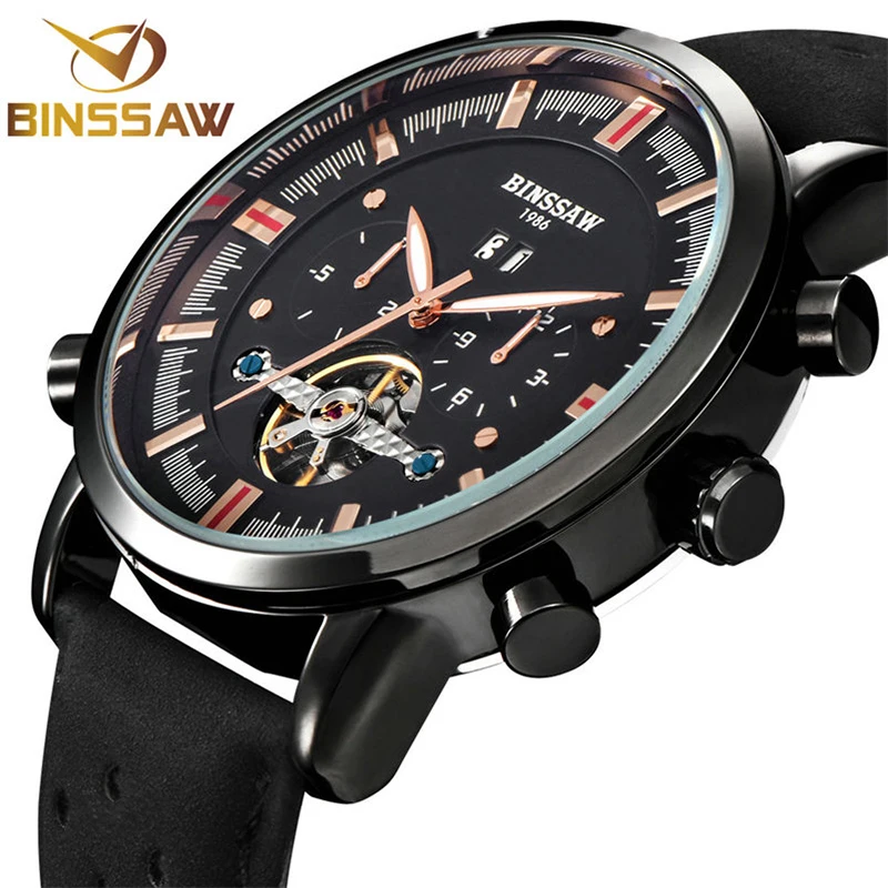 BINSSAW Men Automatic Mechanical Watch Tourbillon Fashion Brand Casual Calf Leather Men Military Sport Watches Relogio Masculino
BINSSAW Men Automatic Mechanical Watch Tourbillon Fashion Brand Casual Calf Leather Men Military Sport Watches Relogio Masculino