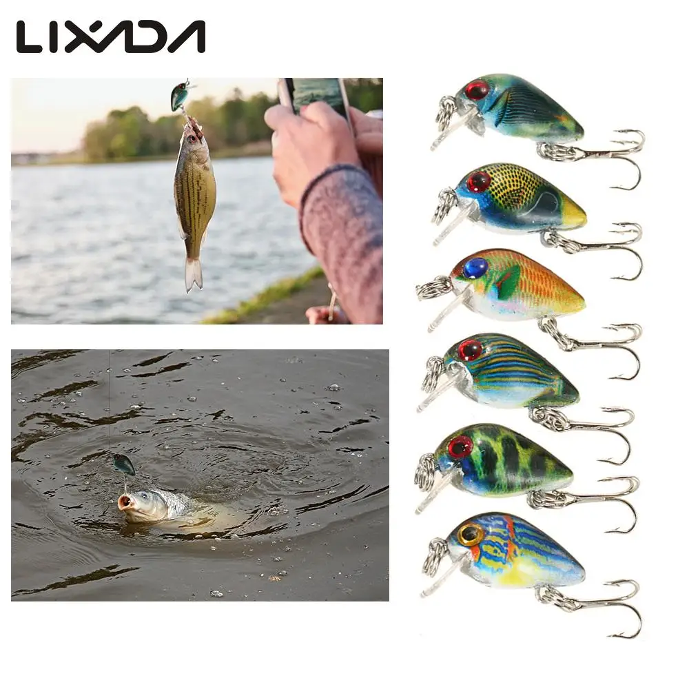Lixada 6 PCS Plastic Lures Fishing Lure Set 2.5cm / 2.7g Mini Crank Bait Swim Baits Artificial Bait Fishing Tackle Treble Hook
Lixada 6 PCS Plastic Lures Fishing Lure Set 2.5cm / 2.7g Mini Crank Bait Swim Baits Artificial Bait Fishing Tackle Treble Hook