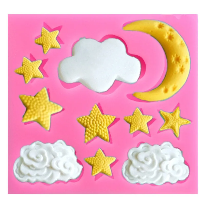 Cloud Star Moon Silicone Mold Birthday Chocolate Fondant Molds Sugarcraft Cake Molds Cake Decorating Tool Baking Accessories
Cloud Star Moon Silicone Mold Birthday Chocolate Fondant Molds Sugarcraft Cake Molds Cake Decorating Tool Baking Accessories