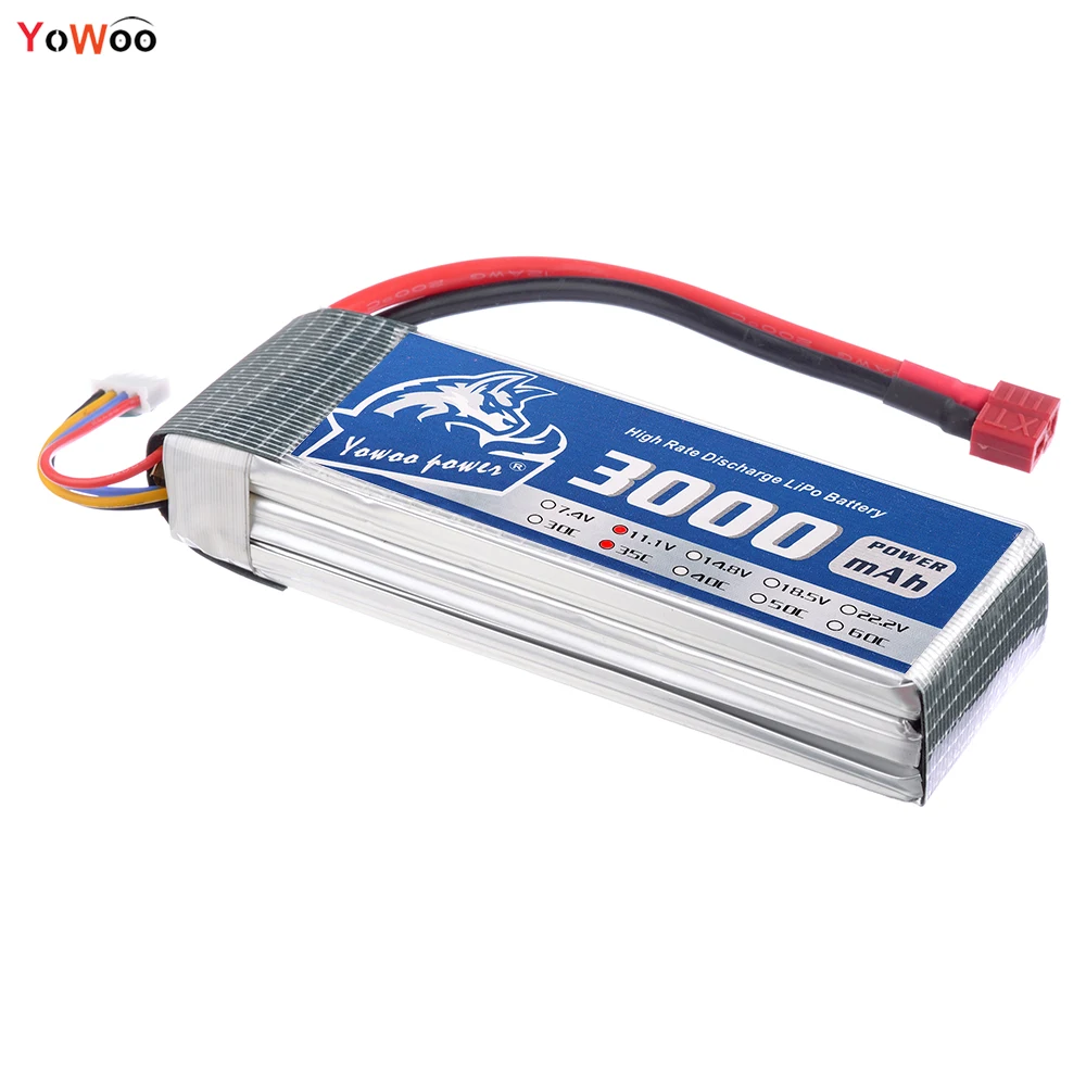 Аккумулятор YOWOO Lipo 3s Trex 450 11 1 В 3000 мАч 35C Max 70C XT60 для радиоуправляемого вертолета CX20