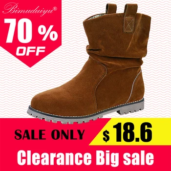 BIMUDUIYU New Trendy Spring Autumn Winter Flock Fashion Boots City Lady Ankle Flat Winter Boots Women Snow Boots Big Size 35-43
BIMUDUIYU New Trendy Spring Autumn Winter Flock Fashion Boots City Lady Ankle Flat Winter Boots Women Snow Boots Big Size 35-43