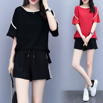 Plus Size 5xl Women's Summer Suit Casual Shorts Set 2 Piece Set Women Tracksuit Conjunto Feminino Year-old Female Costume
Plus Size 5xl Women's Summer Suit Casual Shorts Set 2 Piece Set Women Tracksuit Conjunto Feminino Year-old Female Costume