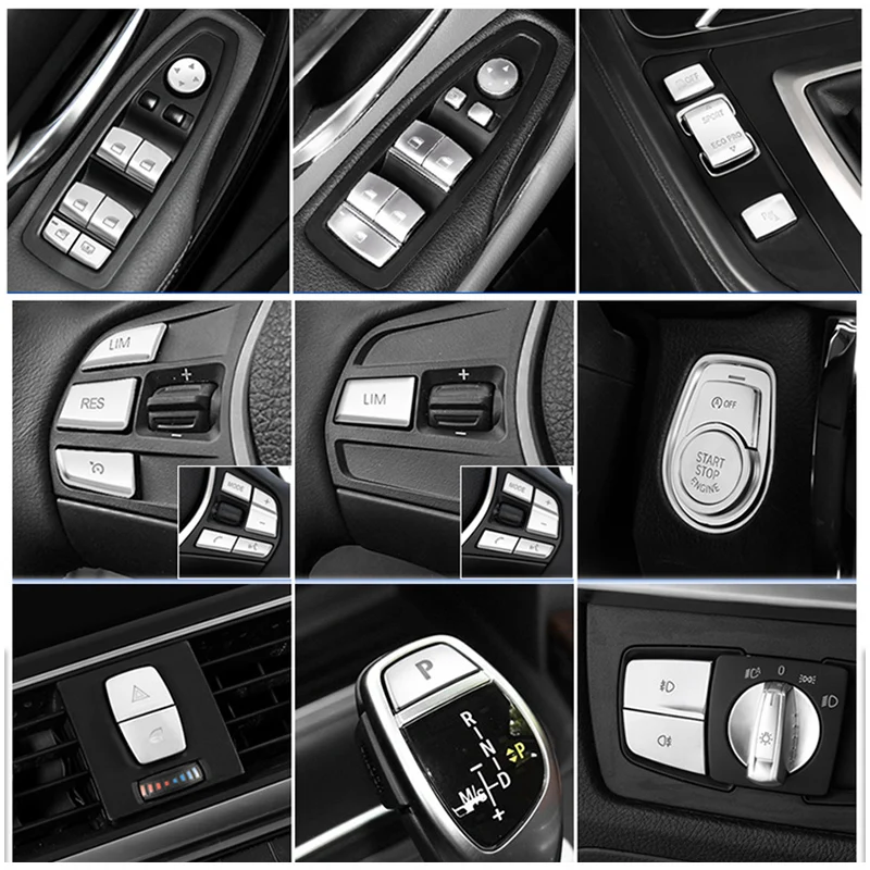 Car Styling Interior Button Sticker Trim For BMW 3 4 Series GT F30 F34 Auto Accessories Engine Start / Warning Light / Handbrake
Car Styling Interior Button Sticker Trim For BMW 3 4 Series GT F30 F34 Auto Accessories Engine Start / Warning Light / Handbrake