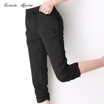 women calf-length pants 2018 plus size women's summer Haren pants low drawstring Trousers s-4xl Linen cotton material
women calf-length pants 2018 plus size women's summer Haren pants low drawstring Trousers s-4xl Linen cotton material