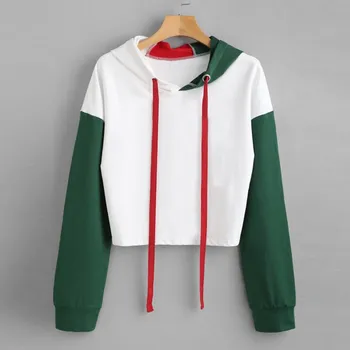 JAYCOSIN Women Sweatshirt Autumn winter fashion Solid patchwork Long Sleeve Splice Short Pullover Hooded Top Blouse bangtan 9723
JAYCOSIN Women Sweatshirt Autumn winter fashion Solid patchwork Long Sleeve Splice Short Pullover Hooded Top Blouse bangtan 9723