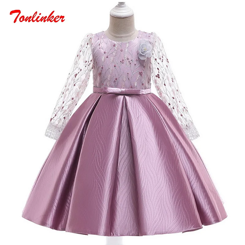 Girls Princess Long Sleeve Bow-Knot Embroidery Fiower Dress Girls Birthday Wedding Theme Party Ball Gown Tutu Dress
Girls Princess Long Sleeve Bow-Knot Embroidery Fiower Dress Girls Birthday Wedding Theme Party Ball Gown Tutu Dress
