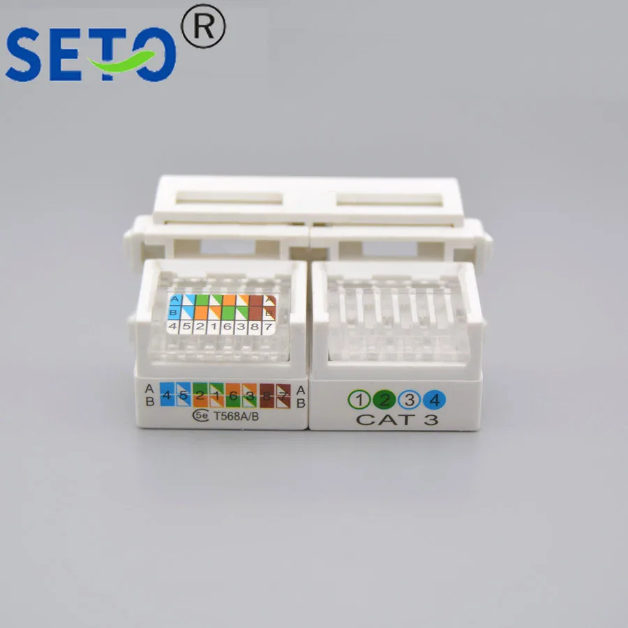 SeTo 128 Type RJ45 Cat5E & RJ11 Cat3 Network Information Module Connector Socket Adapter
SeTo 128 Type RJ45 Cat5E & RJ11 Cat3 Network Information Module Connector Socket Adapter