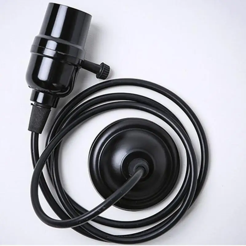 E27 Vintage Pendant Lamp Holder E27 Light Socket Lamp Base with on off switch Color Black
E27 Vintage Pendant Lamp Holder E27 Light Socket Lamp Base with on off switch Color Black