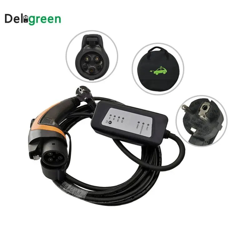 Deligreen Fast Type1 EVSE AC зарядное устройство электромобиль 16A вилка 3 6 кВт домашнее EV