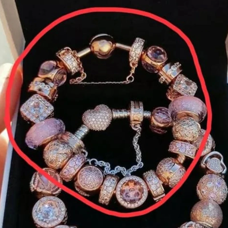 Original 100% 925 Silver Charm High Quality Flashings Rose Gold Beads Women Charm Copy Jewelry For Women 1:1 With Logo Bracelet
Original 100% 925 Silver Charm High Quality Flashings Rose Gold Beads Women Charm Copy Jewelry For Women 1:1 With Logo Bracelet