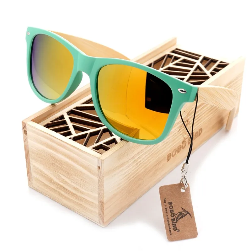 BOBO BIRD WCG001 Fashion Unisex Sunglasses For Women Handmade Colorful Polarized Lens Bamboo Legs Men's Glasses oculos With Box
BOBO BIRD WCG001 Fashion Unisex Sunglasses For Women Handmade Colorful Polarized Lens Bamboo Legs Men's Glasses oculos With Box