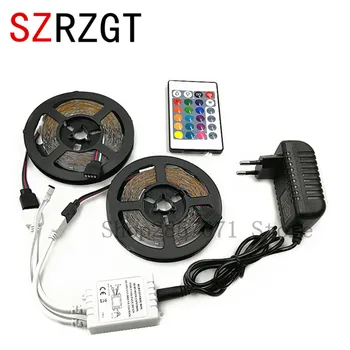 5M 10M 2835 SMD RGB LED Strip light String Ribbon Decor lamp Tape with 24Keys IR Remote Controller + 12V 3A Power Adapter Kit
5M 10M 2835 SMD RGB LED Strip light String Ribbon Decor lamp Tape with 24Keys IR Remote Controller + 12V 3A Power Adapter Kit