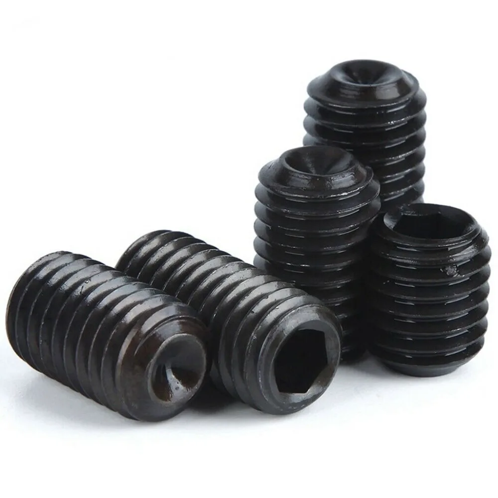 Multipurpose M5 M6 12.9 Grade Black Hexagonal Concave End Fixed Headless Screw
Multipurpose M5 M6 12.9 Grade Black Hexagonal Concave End Fixed Headless Screw