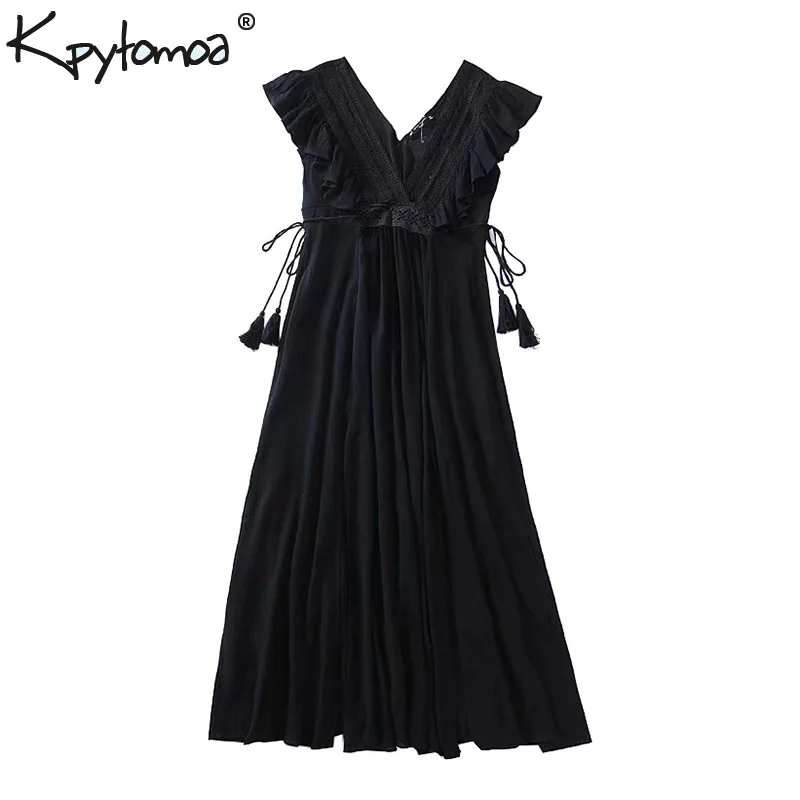 Vintage Sexy Deep V Neck Lace Patchwork Maxi Dress Women 2019 Fashion Drawstring Tassel Split Lady Dresses Casual Vestidos Mujer
Vintage Sexy Deep V Neck Lace Patchwork Maxi Dress Women 2019 Fashion Drawstring Tassel Split Lady Dresses Casual Vestidos Mujer