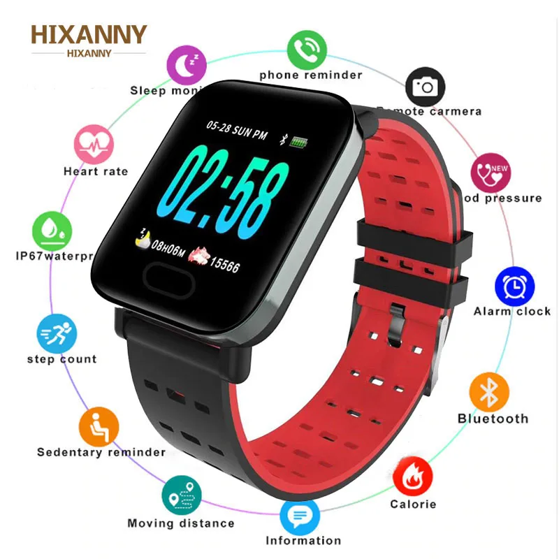 New A6 Sport Smart Watch Men Women Heart Rate Monitor Fitness Tracker Sleep Monitor Waterproof Sport Watch Band for IOS Android
New A6 Sport Smart Watch Men Women Heart Rate Monitor Fitness Tracker Sleep Monitor Waterproof Sport Watch Band for IOS Android