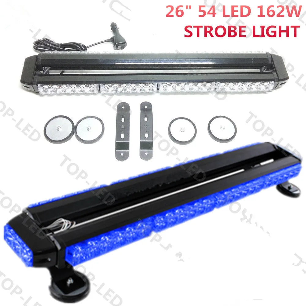 CYAN SOIL BAY 26" 54 LED 162W Car Emergency Hazard Warning Double Side Strobe Light Bar Blue
CYAN SOIL BAY 26" 54 LED 162W Car Emergency Hazard Warning Double Side Strobe Light Bar Blue