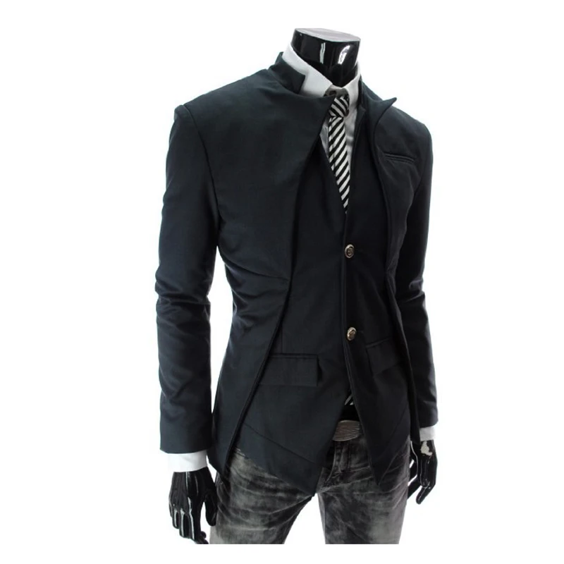 

2018 Hot Sale Fashion Men's Suit Jacket Slim Asymmetrical Design Tuxedo Jacket Casual Business Men Blazer Clothes Dropshipping