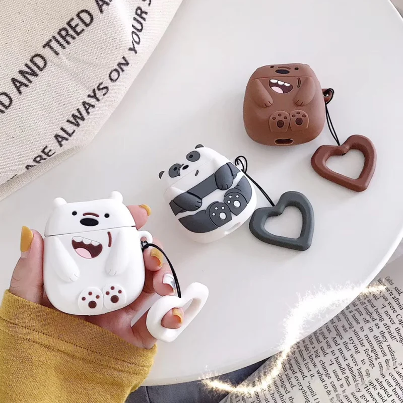 For AirPods Case Cute 3D Cartoon Bear Earphone Cases For Apple Airpods 2 Headphone Cover For Air pods Case Finger Ring Strap
For AirPods Case Cute 3D Cartoon Bear Earphone Cases For Apple Airpods 2 Headphone Cover For Air pods Case Finger Ring Strap