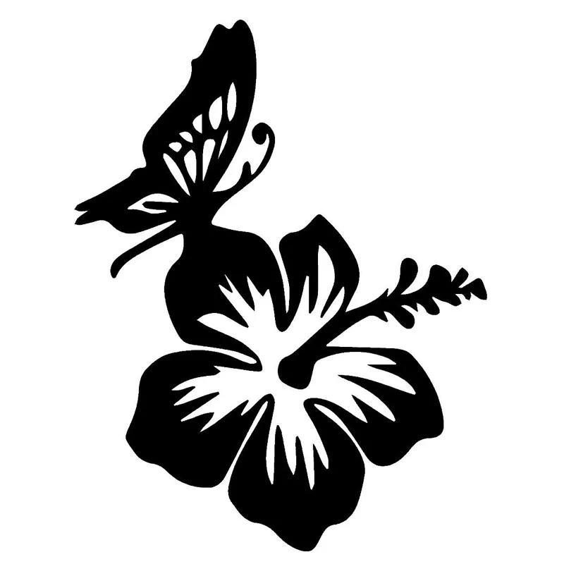13.9*17.8CM Hibiscus and Butterfly Vinyl Car Styling Beautiful Stickers Car Body Decal Black/Silver C9-1537
13.9*17.8CM Hibiscus and Butterfly Vinyl Car Styling Beautiful Stickers Car Body Decal Black/Silver C9-1537