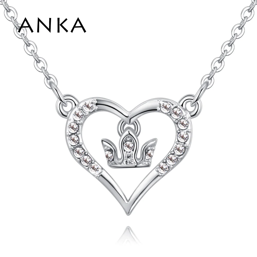 ANKA crown heart necklaces for women romantic simple queen top crystal necklaces & pendants love jewelry Christmas gift #129000
ANKA crown heart necklaces for women romantic simple queen top crystal necklaces & pendants love jewelry Christmas gift #129000