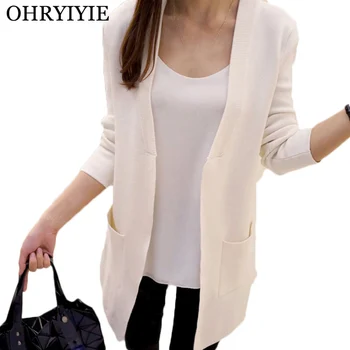 OHRYIYIE Women Long Cardigan Sweater 2020 New Spring Autumn Fashion Female Elegant Pocket Knitted Outerwear Sweater Cape Tops
OHRYIYIE Women Long Cardigan Sweater 2020 New Spring Autumn Fashion Female Elegant Pocket Knitted Outerwear Sweater Cape Tops