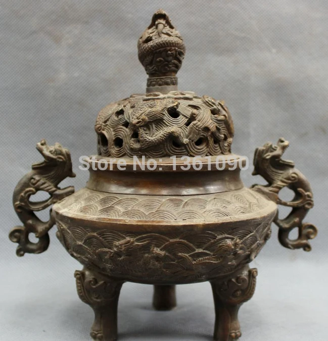 xd 00895 8" Tibet Bronze Copper Folk Dragon Unicorn Head Statue Incense Burner Censer
xd 00895 8" Tibet Bronze Copper Folk Dragon Unicorn Head Statue Incense Burner Censer