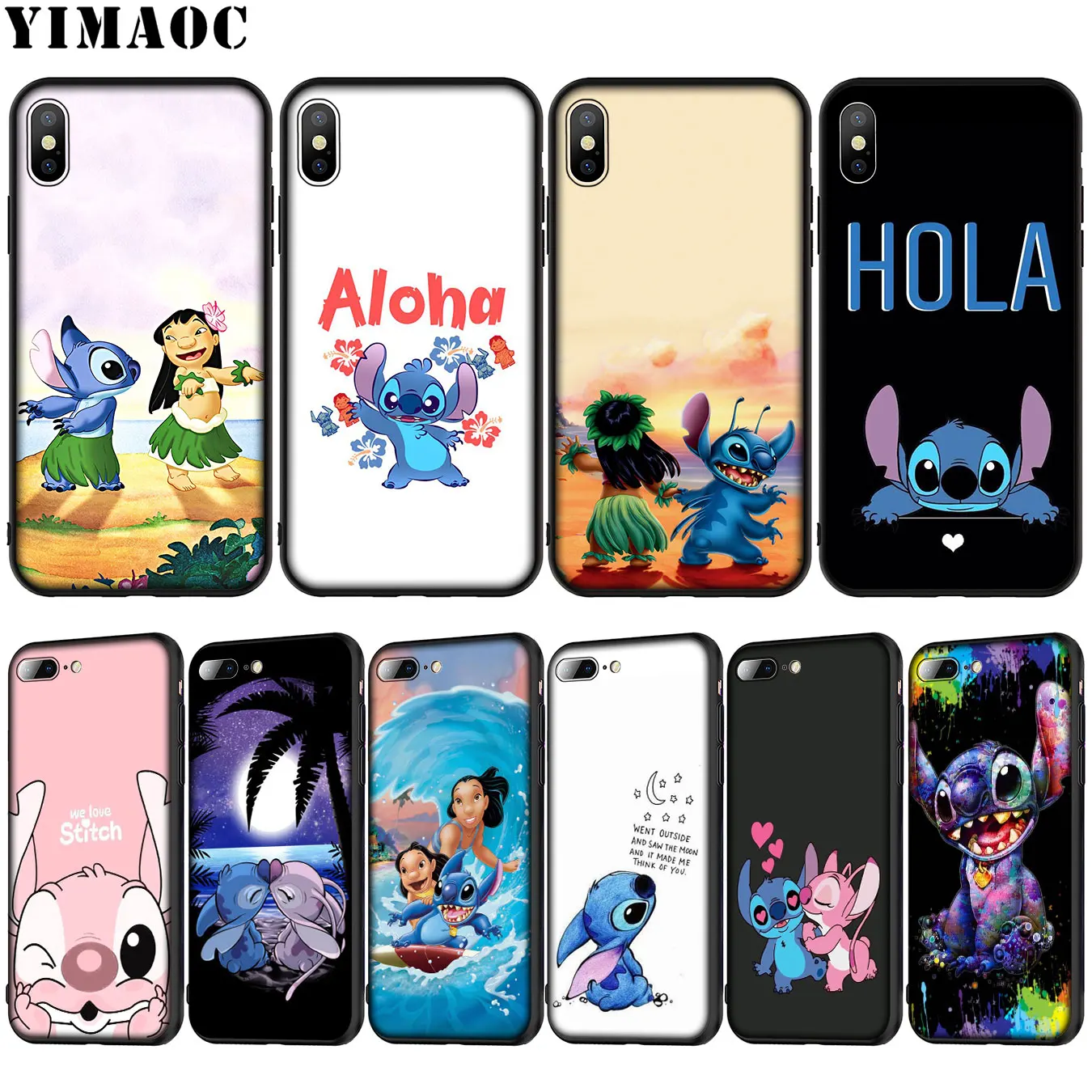 YIMAOC cute Lilo Stitch Anime Soft Silicone Phone Case for iPhone XR X XS Max X 6 6S 7 8 Plus 5 5S SE Black TPU Cover
YIMAOC cute Lilo Stitch Anime Soft Silicone Phone Case for iPhone XR X XS Max X 6 6S 7 8 Plus 5 5S SE Black TPU Cover