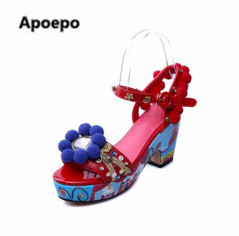 high quality sandals appliques square heels high heels shoes women cartoon animation sandals women bling complex Show shoes
high quality sandals appliques square heels high heels shoes women cartoon animation sandals women bling complex Show shoes