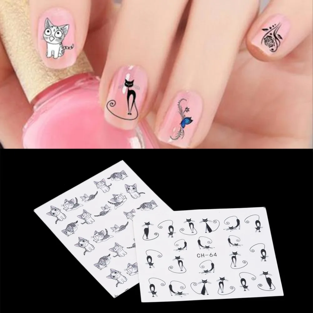 6 Sheet/set Nail Art Stickers Plant Animal Pattern Cute Cat Butterfly Flower Water Transfers Nail Sticker Decals DIY Decoration
6 Sheet/set Nail Art Stickers Plant Animal Pattern Cute Cat Butterfly Flower Water Transfers Nail Sticker Decals DIY Decoration